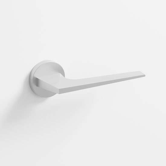 104 - Manillas para puerta acabado níquel satinado