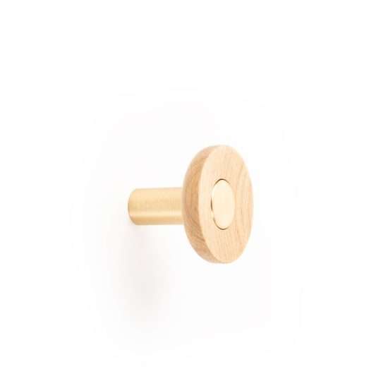 556 - Percha colgador para pared acabado dorado · madera