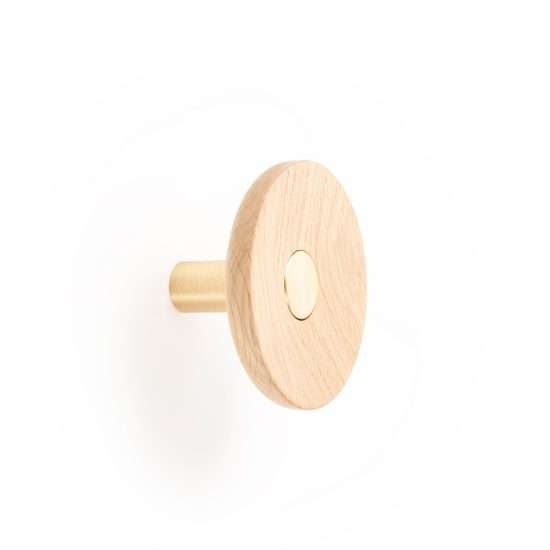557 - Percha colgador para pared acabado dorado · madera