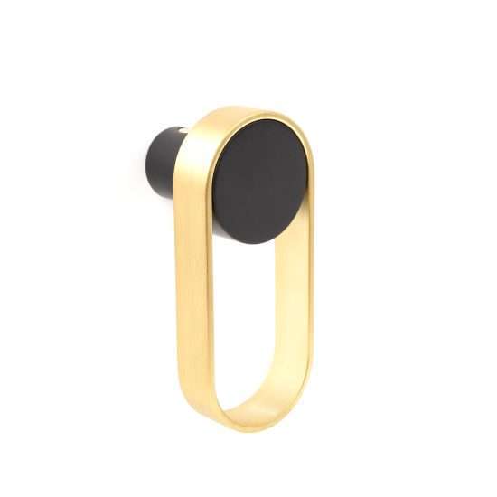 554 - Percha colgador para pared acabado negro · dorado