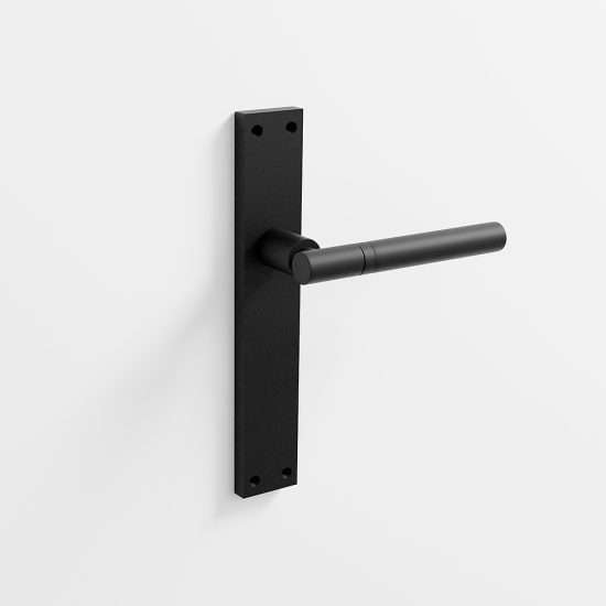 201 - Manillas para puerta con placa acabado negro · negro