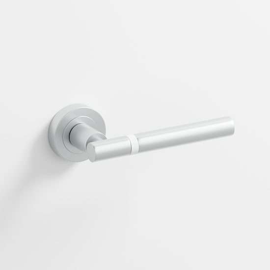 101 - Manillas para puerta acabado níquel satinado · blanco