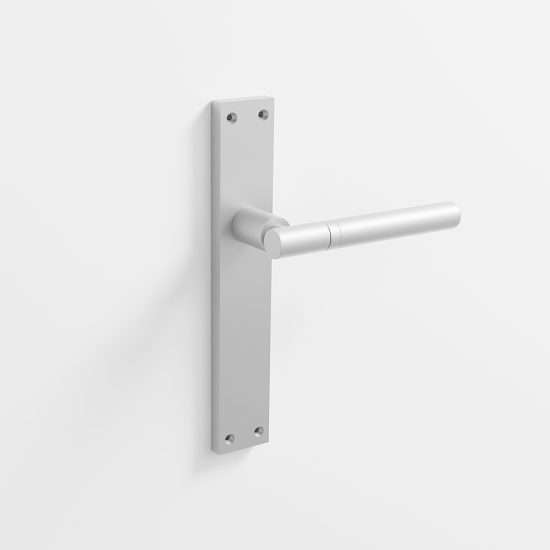 201 - Manillas para puerta con placa acabado níquel satinado · níquel satinado