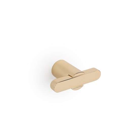 708 - Pomo tirador de mueble acabado dorado brillo