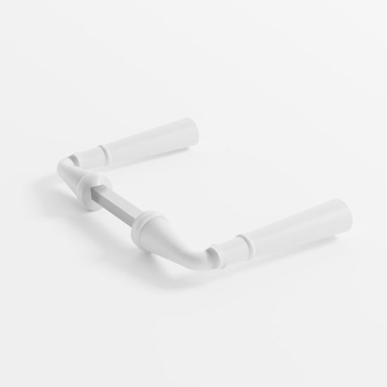 955 - Manillas para puerta sueltas sin roseta acabado blanco