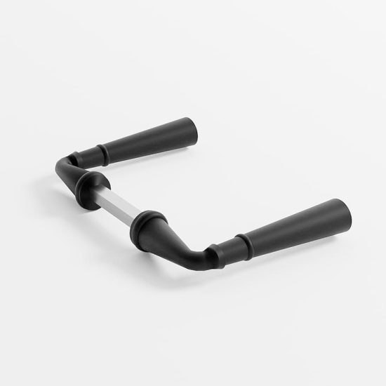 955 - Manillas para puerta sueltas sin roseta acabado negro