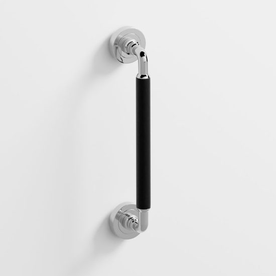 303 - Tirador puerta acabado níquel brillo · negro